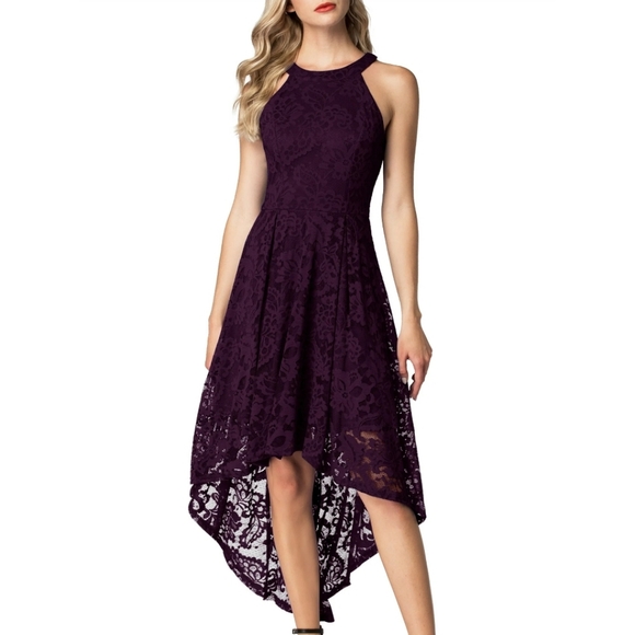 NWT Women's Dressystar Halter Lace Cocktail Party Dress - Picture 6 of 14